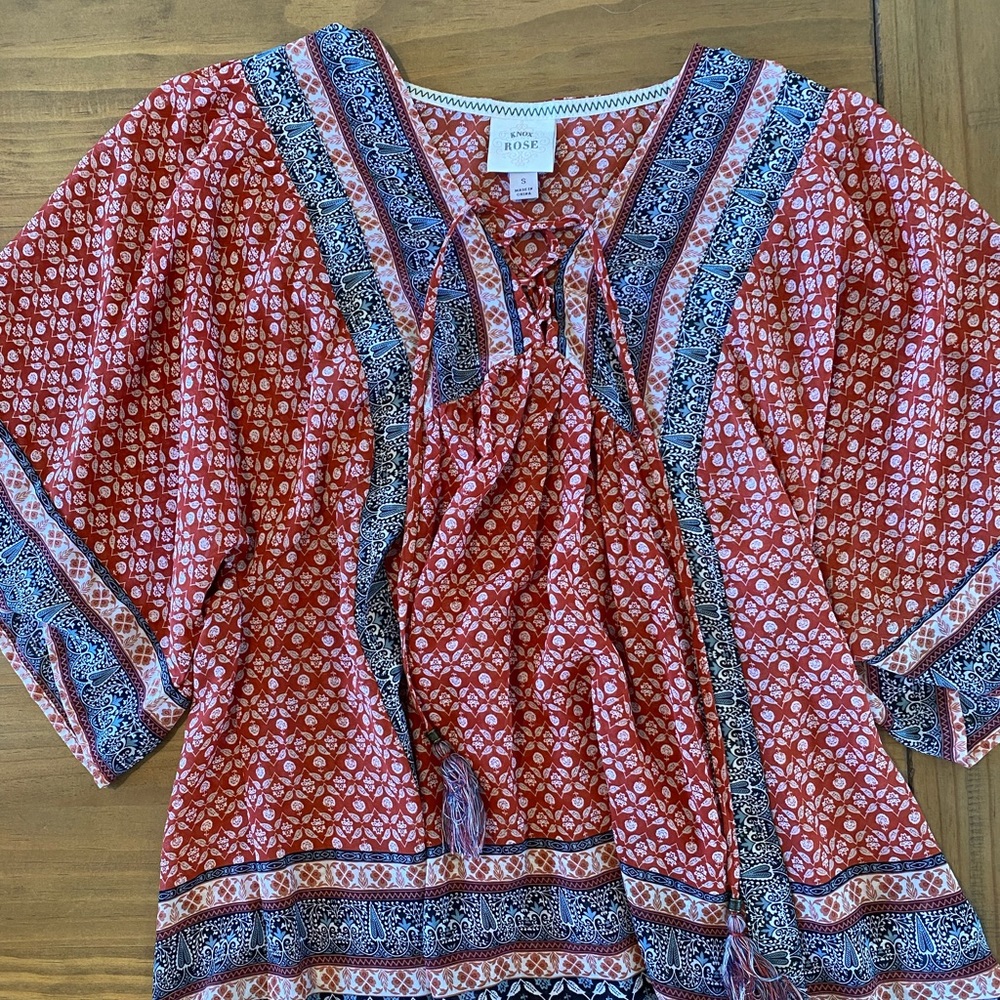 Boho top with tassel detail